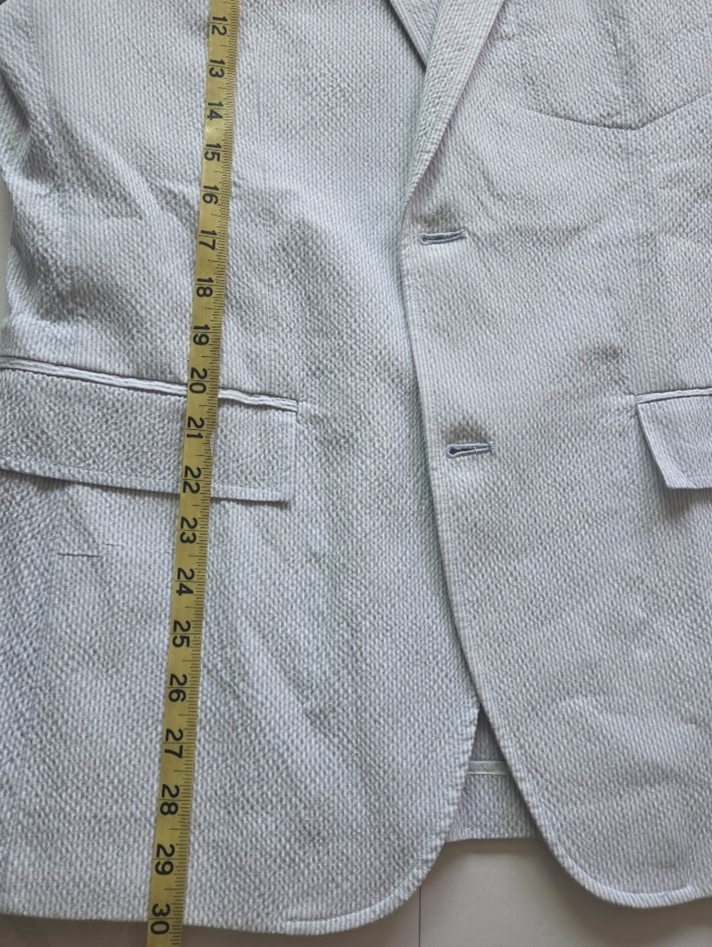 INC International Concepts Light Blue Seersucker Sport Coat - Picture 5 of 11